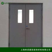鋼質(zhì)雙開帶玻璃防火門
