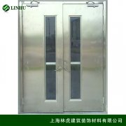 304不銹鋼帶玻璃防火門(mén)