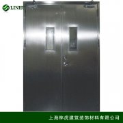 304不銹鋼帶玻璃雙開(kāi)防火門(mén)